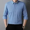 Camicie casual maschile 2024 Arrivo in cotone classico vestiti a quadri camicia da business primavera di alta qualità maschio puro