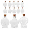 Vasen 25 Stcs Plastikflaschenfüllbares Behälter Gläser Alkoholkugeln Terrarium Cork Flaschen mit Deckelbehälter Gunst
