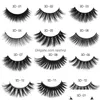 Falsche Wimpern setzen Logo 50 Paare Großhandel 18Style Transparent Band Wimpernkriss