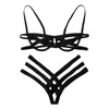 Bras sets sexy msh creux out lingerie set womens sans couleurs de couleur un soutien-gorge solide soft confort