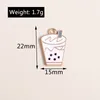 Charms 10pcs 15 22mm Funny Bubble Milk Tea For DIY Jewelry Food Drinks Pendants Of Necklaces Earrings Making Accessories
