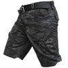 Heren shorts Summer Shorts Tactical Military Military Multi-Pocket wandelwagen shorts Heren Outdoor Sport Camping Vissen waterdichte shorts D240426