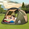 Tentes en plein air camping automatique grand abri tactile étanche 4 personnes tréat de la tente de plage de vent 240422