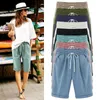 Frauen Shorts Frauen Baumwolle Shorts Mode atmungsableer Harem Pant Summer Cool Dünner Strandkleidung Elastische Taille schnüren weibliche Kleidung D240426