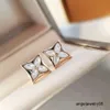 Pendientes de collar de diamantes Juego de joyas de moda colgantes de mujer 18K Regalo de la marca de lujo de la cadena de oro con caja