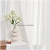 Vases Circle Ceramic Vase Pampas Grass Modern Dried Flowers Decorative For Centerpieces Kitchen Office Living Room Drop Delivery Dhg81