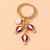 Schlüsselanhänger Lanyards Schöne Heißluftballon Schlüsselbund Emaille Cloud Keyrings für Frauen Männer Auto Schlüssel Handtasche Schlüsselketten Accessoires Diy Schmuck Geschenke