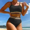 Dames badmode 2 pc's/set vrouwen zwempak set snel droge zachte spaghett riem slanke fit push omhoog hoge taille badpak lady beachwear bikini set