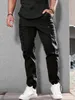 Herrenhosen Herrenhosen Seitentaschen Ladung Harem Hosen Reißverschluss schwarzer Hip-Hop-Freizeit-Joggerhosen Mode Casual Street Pantsl2404