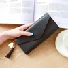 Wallets Fashion Women Simple Zipper Purses Black White Gray Red Long Section Clutch Wallet Soft PU Leather Money Bag