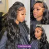 Synthetic Wigs 360 Full Lace Wig 32 inch Body Wave 13x4 HD Transparent Front Brazilian Remi 4x4 Closed Q240427