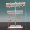 Jewelry Pouches 2 Tiers Metal Tower Bracelet Holder Display Stand Desktop Organizer For Home Organization