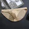 Onderbroek 10 pc's/lot heren ondergoed briefs ijs transparant naadloos ademende dunne bikini slip sexy mannen homo