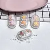 Contacts Lens Accessoires Kawaii Contact Lens Care Box Portable Lens Case compact Lens Container D240426