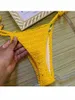 Kadın Mayo 2024 Tığ işi el yapımı bikini setleri seksi ip Brezilya Mayo Mayo Boho Beachwear Kadınlar için Tatil Kıyafet