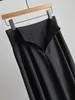 Jupes Top End Fomes Fashion Black plissée haute taille mince jupe A-line Élégante Dame Tous Match à moitié robe de bal femelle