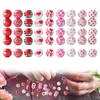 Partydekoration 45pcs Valentinstag Holzperlen Dekorative Handwerk DIY -Projekte Garland Boho 16mm für Hochzeitshause Geschenke Ornament