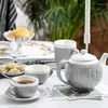 Tasses Creative Relief Wool Texture tasse de café en céramique avec soucoupe nordique moderne l'après-midi thé théière tasse de thé.
