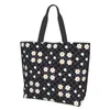 Shopping Bags Beautiful Ditsy Floral Extra Large Grocery Bag Black And White Check Plaid Reusable Tote Travel Storage