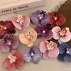 Clip per capelli Barrettes coreano dolce phalaenopsis fiore 2024 Nuovo design creativo bohémien Fabric Clip perla clip copricapo