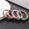 0Starry Ring Love Rings Nail Ring Designer för Womens Titanium Steel Rose Gold Silver pläterad med full diamant för manringar Bröllopsengagemang 4 5 6mm Multi Size3