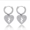 2024 boucles d'oreilles en peluche en verrue Hip Hop Bilan de luxe 18K BLAP BLAP PAVE FULLE BLANC 5A CUBIC ZICCON CZ DIAMOND GEMSTONES PARY FEMMES DIY BRILON CHOOD BROUEUR POUR MEN CADE