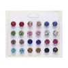 Étalon 30pcs / 24pcs de boucles d'oreilles étalon simples de base de base de bases de base de zircon en cristal de bases de base.