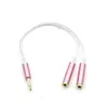 2024 3.5 One Point Two Earphone Microphone Audio Cable Audio Splitter One for Two Couple Line Earphone Adapter Cablefor couple line adapter