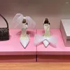 Платье обувь Tulle Bow High Heels Женская мода Упомянутая пальцами