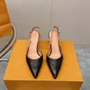 Projektant elegancka sukienka Blossom Women Fashion Slingback Sandały Sexy spiczasty palce wysokie obcasy sandałowe panie eleganckie nowe skórzane buty ślubne rozmiar 35-41