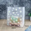 Tassen 25 stks Die gesneden plastic merchandise boodschappentassen met handgreep cadeauzakje kerst trouwfeest Orangizer Candy Cake Wrapping Bags