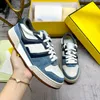 Designer flat sneaker trainer casual shoes denim canvas leather Blue green letter fashion platform mens womens low trainers sneakers 35-45
