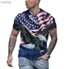 T-shirts masculins mode America Eagle US Flag T-shirt graphique t-shirt pour hommes