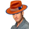 Beralar Batı Kovboy Şapkası Geniş Brimmed Fedoras Hediyesi Erkek Arkadaş