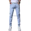 Jeans para hombres 2022 Spring y otoño Jeans para hombres Slim Fit Pantos elásticos Pantalones Jeans para hombres Pantalones de tamaño juvenil de moda coreana