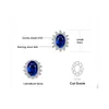 Stud JewelryPalace Created Sapphire Ruby 925 Sterling Silver Stud Earrings Natural Amethyst Citrine Garnet Peridot Topaz Gemstone d240426