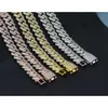 Moissanite Diamond Cuban Link Chain Gold Over Sterling Silver Men Women in White Yellow and Rose Gold Gift Box Halsband Hiphop