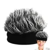 Perruques synthétiques pour hommes et femmes beanie wigs fun chapeaux de cheveux courts innovants hip-hop rétro épiky Q240427