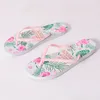 Casual Shoes Kvinnor Floral Print Flop Flops Lätt sommaren Flat Slide Outdoor Beach Slide för semester