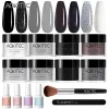 Glitzer Aokitec Nagel Dippulver Kit mit Funktion Gel Pastell Glitzer Dip Pulver Starter Set für französische Nagelkunst Dekorationen Maniküre