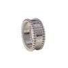 Designer High Version Creative Womens Ring med runda pärlor och smidiga kantgraverade engelska bokstäver för tillbehör