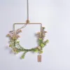 Decorative Figurines 3PCS Nordic Style Simple Floral Hoop Round Triangle Square DIY Wire Wreath Frame Home Decor Crafts Plant Container