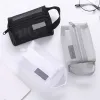 Bags Square Mesh Zipper Pouch Document Bag Waterproof Zip File Folders School Office Supplies Pencil Case 1 Pc Cosmetic Makeup Bags