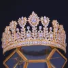 Colliers CZ Tiaras Tall Crowns Accessoires de mariage Femmes Zircon Hair Bijoux Queen Party Champagne Headress Birdday Party Cadeaux