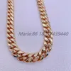 Luxe hiphop sieraden met certificaat 12 mm 20 inches vaste gouden Cubaanse linkketen 14k Cuban Link Real Gold Necklace