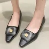 Casual Shoes Women Pumps Luxury Black Patent Leather High Heels Fashion Pointed Toe Womens Office Lady Slip-on Work Loafers