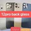 Calos de vidrio trasero de calidad de calidad OEM para iPhone 12 Pro Max 12 12Mini 12PRO 12PROMAX Mini Batería Cubierta trasera con pegatina