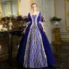 Вечеринки в стиле ретро -ретро Средневековое платье принцесса с твердым цветом