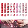 Partydekoration 45pcs Valentinstag Holzperlen Dekorative Handwerk DIY -Projekte Garland Boho 16mm für Hochzeitshause Geschenke Ornament