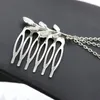 Hair Clips Fashion Jewelry Accessories Tassel Leaf Comb Cuff Chain Clip Headwear Ladies Headband Luxury